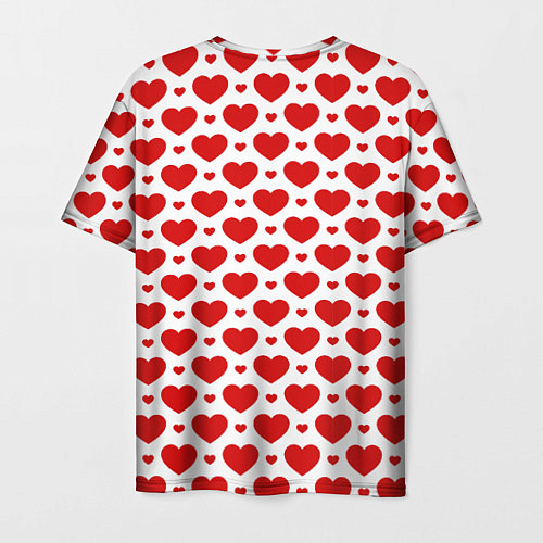 Мужская футболка Сердечки - любовь / 3D-принт – фото 2