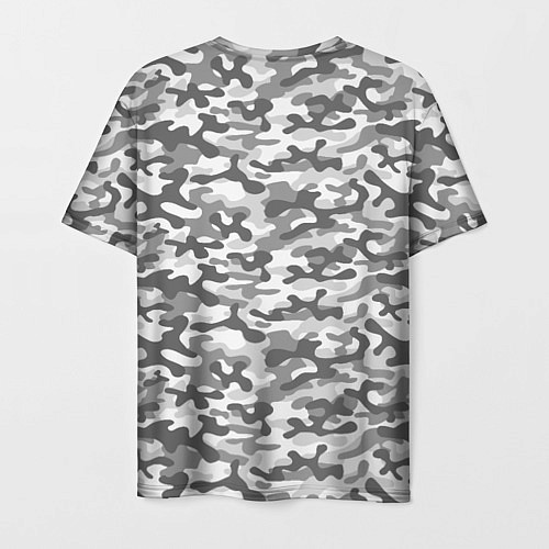 Мужская футболка Серый Городской Камуфляж / 3D-принт – фото 2