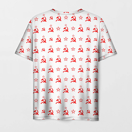 Мужская футболка Серп и Молот СССР на белом фоне / 3D-принт – фото 2