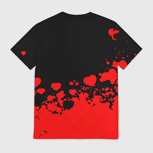 Мужская футболка Adele Сердечки Автограф / 3D-принт – фото 2