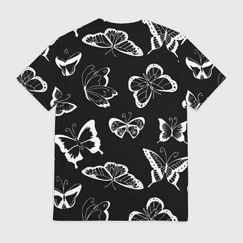 Мужская футболка Адель летящие бабочки / 3D-принт – фото 2