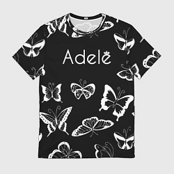 Футболка мужская Адель летящие бабочки, цвет: 3D-принт