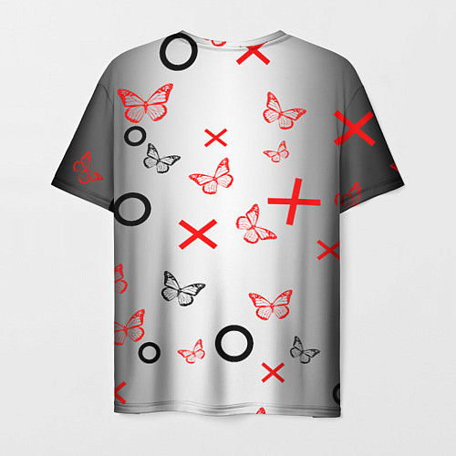 Мужская футболка Крестики нолики сердцами / 3D-принт – фото 2