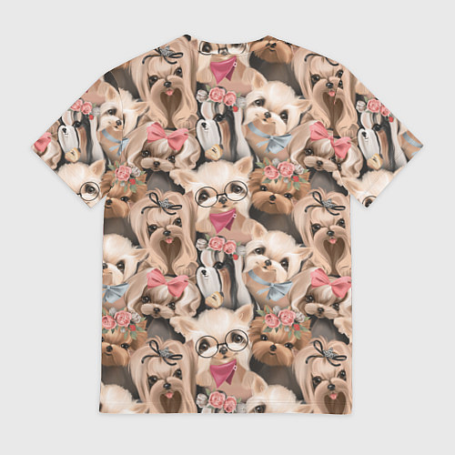 Мужская футболка Паттерн йорки / 3D-принт – фото 2