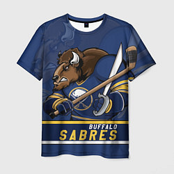 Футболка мужская Баффало Сейберз, Buffalo Sabres, цвет: 3D-принт