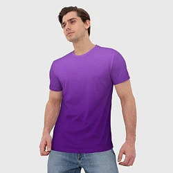 Футболка мужская Красивый фиолетовый градиент, цвет: 3D-принт — фото 2