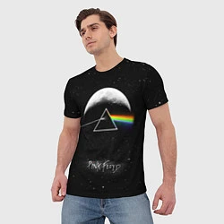 Футболка мужская PINK FLOYD LOGO ПИНК ФЛОЙД ЗВЕЗДЫ, цвет: 3D-принт — фото 2