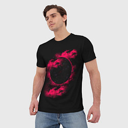 Футболка мужская Черная дыра Красная туманность, цвет: 3D-принт — фото 2