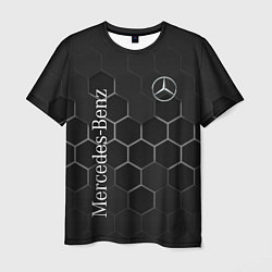 Мужская футболка Mercedes-Benz black соты