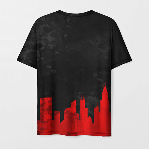 Мужская футболка Chicago Bulls, Чикаго Буллз Город / 3D-принт – фото 2