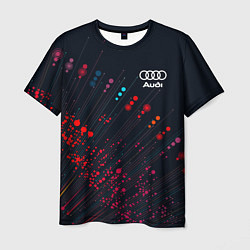Футболка мужская Audi капли красок, цвет: 3D-принт