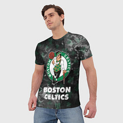 Футболка мужская Бостон Селтикс, Boston Celtics, НБА, цвет: 3D-принт — фото 2