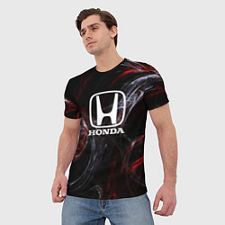 Футболка мужская Honda разводы, цвет: 3D-принт — фото 2