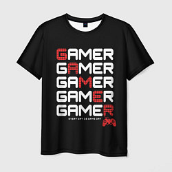 Футболка мужская GAMER - GAMER - GAMER, цвет: 3D-принт