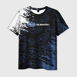 Футболка мужская Subaru - Logo pattern, цвет: 3D-принт