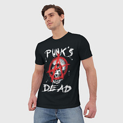 Футболка мужская Punks Not Dead Анархия, цвет: 3D-принт — фото 2