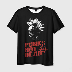 Футболка мужская Punks Not Dead, цвет: 3D-принт