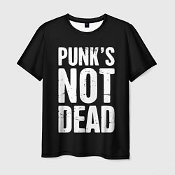 Футболка мужская PUNKS NOT DEAD Панки Живы, цвет: 3D-принт