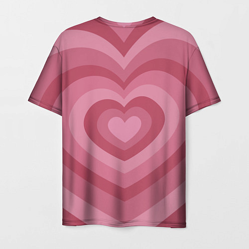 Мужская футболка Сердца LOVE / 3D-принт – фото 2