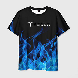 Футболка мужская Tesla Fire, цвет: 3D-принт