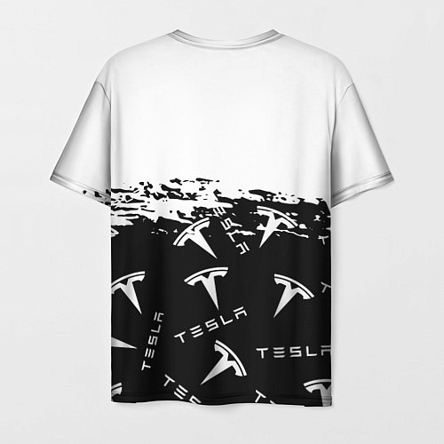 Мужская футболка Tesla - Black & White / 3D-принт – фото 2