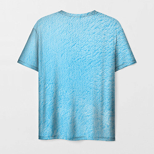 Мужская футболка Облачко на голубом мехе с радугой парная / 3D-принт – фото 2