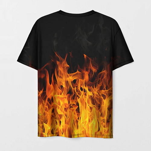 Мужская футболка Lamborghini пламя огня / 3D-принт – фото 2