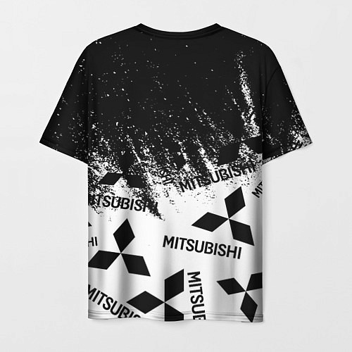 Мужская футболка Mitsubishi black & white / 3D-принт – фото 2