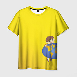 Футболка мужская Мальчик из советского Атласа Мир, цвет: 3D-принт