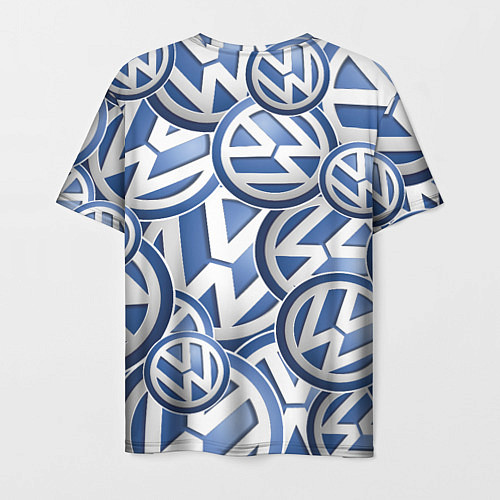 Мужская футболка Volkswagen logo Pattern / 3D-принт – фото 2