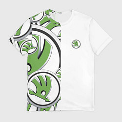 Мужская футболка Skoda Half Pattern Logo