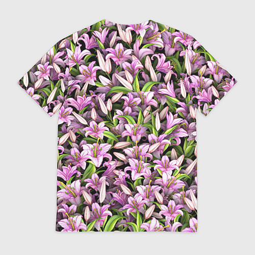 Мужская футболка Лилии цветут / 3D-принт – фото 2