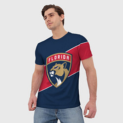 Футболка мужская Florida Panthers , Флорида Пантерз, цвет: 3D-принт — фото 2