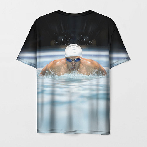 Мужская футболка Плавание Пловец / 3D-принт – фото 2