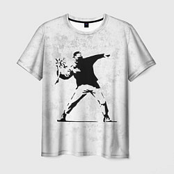 Футболка мужская BANKSY БУНТ RIOT БЭНКСИ, цвет: 3D-принт