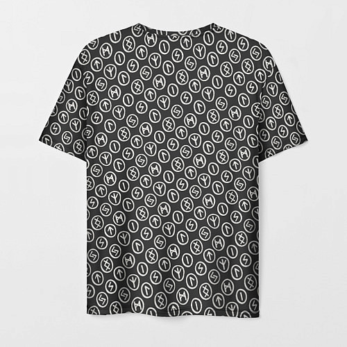 Мужская футболка Рунический алфавит паттерн / 3D-принт – фото 2