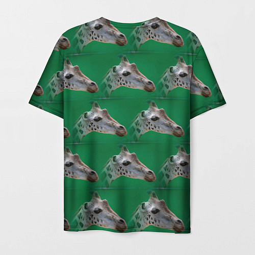 Мужская футболка Голова жирафа паттерн / 3D-принт – фото 2
