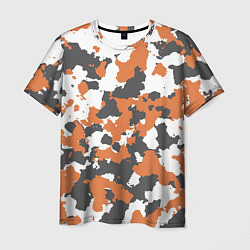 Футболка мужская Orange Camo, цвет: 3D-принт