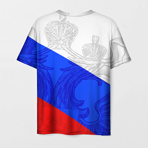 Мужская футболка Российский герб: триколор / 3D-принт – фото 2