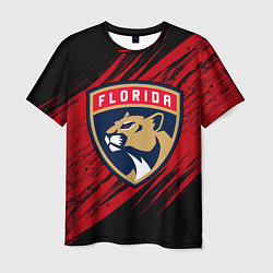 Футболка мужская Florida Panthers, Флорида Пантерз, NHL, цвет: 3D-принт