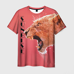 Футболка мужская Leopard sunrise, цвет: 3D-принт