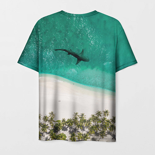 Мужская футболка He shark will be happy if the whole world is under / 3D-принт – фото 2