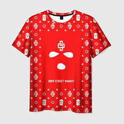 Футболка мужская Узор Red Phantom Ski Mask Dope Street Market, цвет: 3D-принт