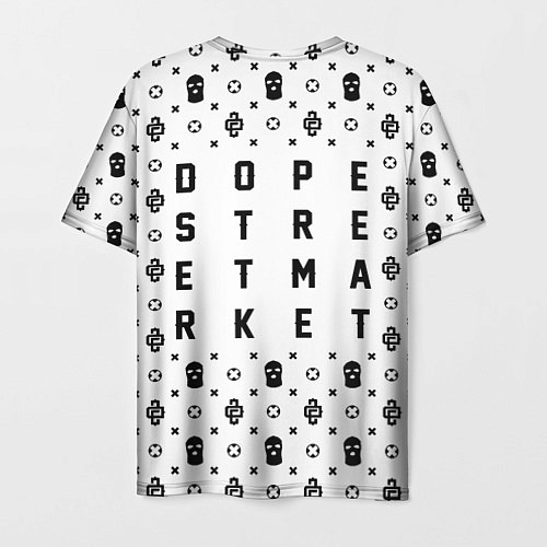 Мужская футболка Узор White Dope Street Market / 3D-принт – фото 2