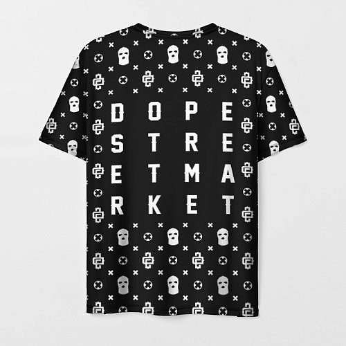 Мужская футболка Узор Black Dope Street Market / 3D-принт – фото 2