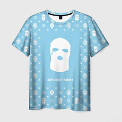 Футболка мужская Узор Sky Blue Ski Mask Dope Street Market, цвет: 3D-принт