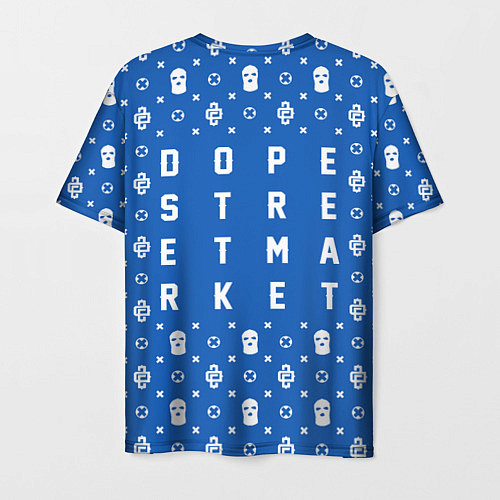 Мужская футболка Узор Blue Dope Street Market / 3D-принт – фото 2