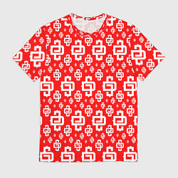 Футболка мужская Red Pattern Dope Camo Dope Street Market Спина, цвет: 3D-принт