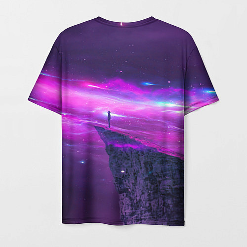 Мужская футболка Наедине со вселенной Alone with the universe / 3D-принт – фото 2