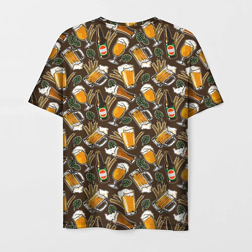 Мужская футболка Хмель и Пиво / 3D-принт – фото 2